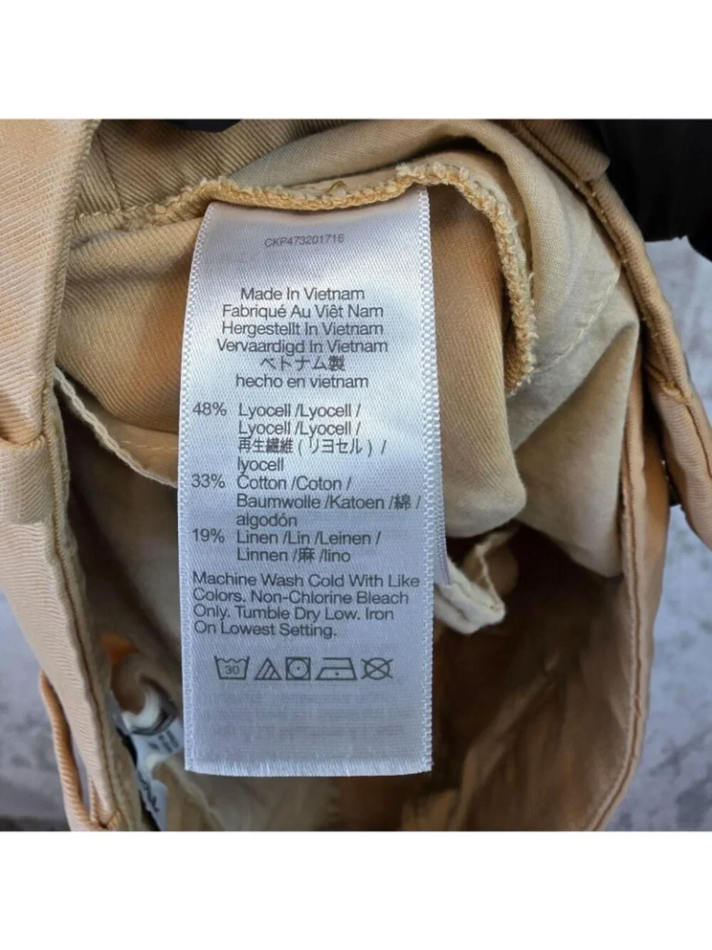 Madewell Shorts Womens 00 Beige Linen Blend Pleated Chino Twill High Rise Casual